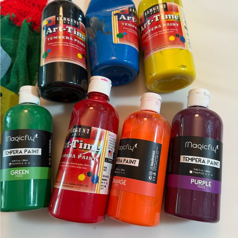 Magic Tempera Paint Collection - Vibrant Colors plus all items in photo stamps